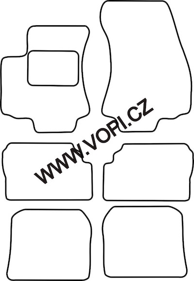 Textil-Autoteppiche Opel Zafira s 3. řadou 1999 - 2004 Autofit (3420)